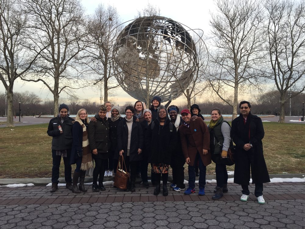IDSVA Students outside the Queens Museum, New York, January 2017. Photo by Simonetta Moro