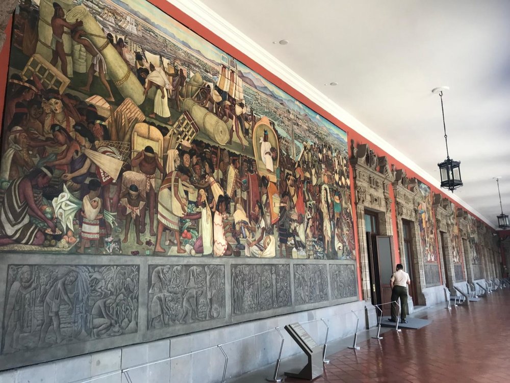 El México Antiguo , Diego Rivera, 1929, fresco on wall, 65.44 m2. Photo by Jeca Rodríguez-Colón