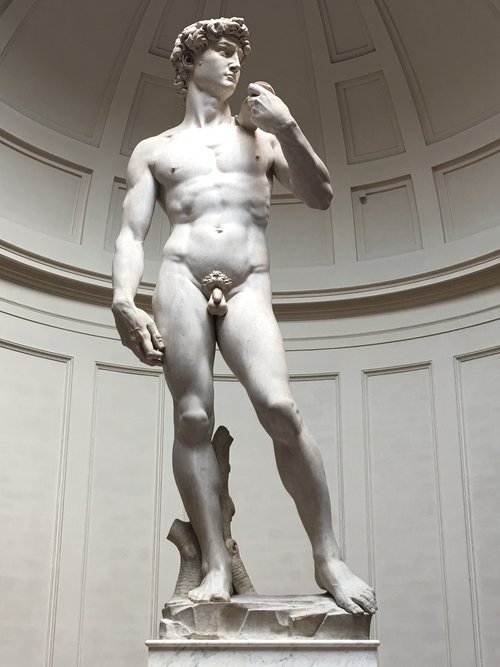 Michelangelo's David at the Galleria dell'Accademia. Photo by Kate Lenahan.