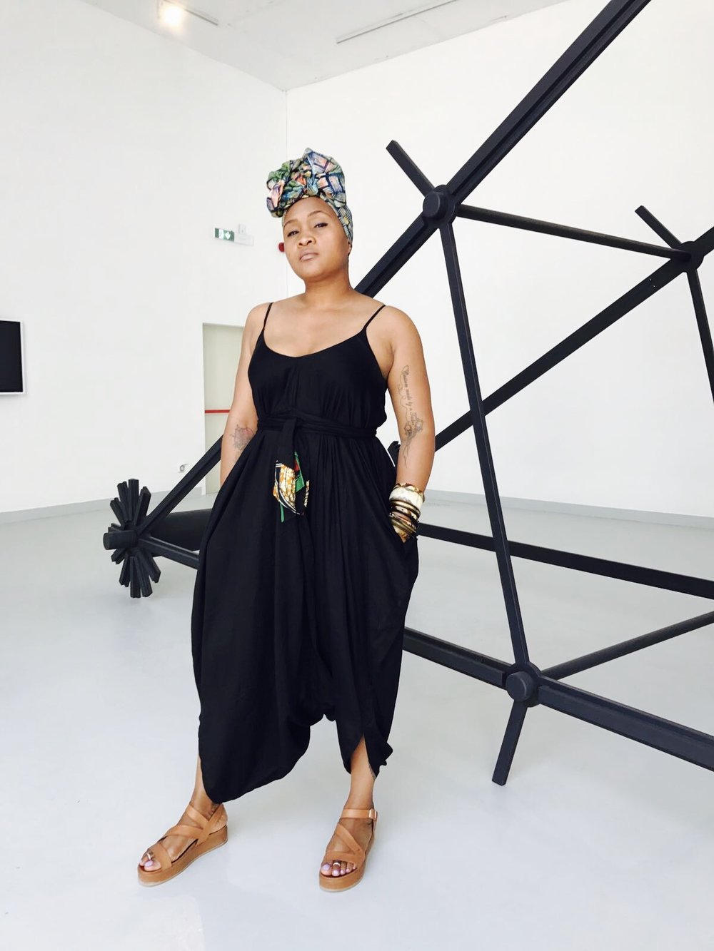 Natalya Mills Mayrena at the Venice Biennale, 2017  Photo Credit: Mercedeh Mirshamsi