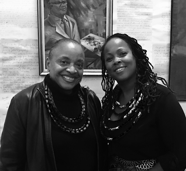 Deborah Willis with IDSVA student Michelle Perkins at the Johannesburg Art Gallery, 2016, Photo by an unidentified kind soul