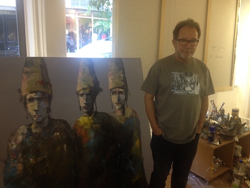Irfan Yavru in his studio, Istanbul 2015