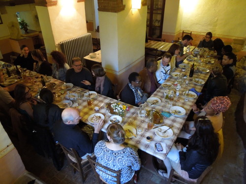Dr. Howard Caygill with Students Lorena, Michelle and Whitney