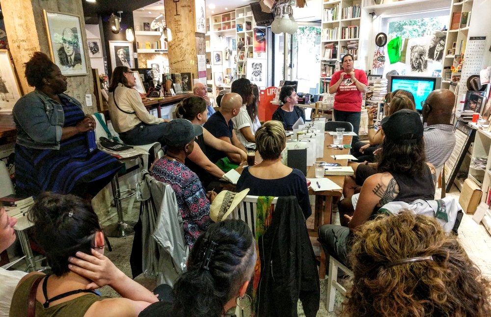 Areti Georgilis addressing IDSVA students and faculty. Photo Credit: Jonathan Morgan