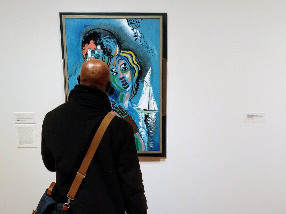 DSVA student George Orwel with Picabia's Idyll (1925-27) New York Residency, 2017. Photo by Jonathan Morgan