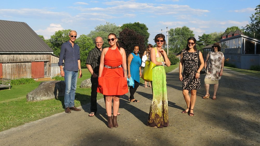 IDSVA faculty and students arriving at the Skowhegan School of Painting & Sculpture. Photo by Gabriel Reed.