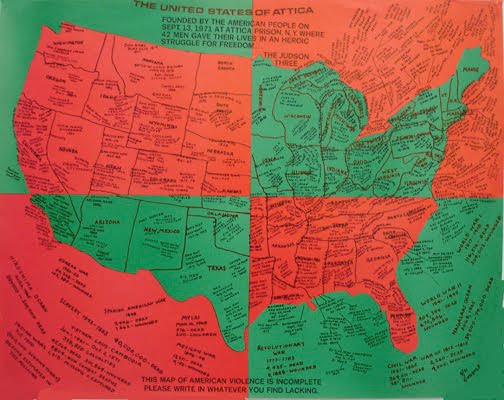 Faith Ringgold, United States of Attica, offset lithograph on paper. Image Credit:http://billops-hatch.library.emory.edu/camille-billops-activist.html