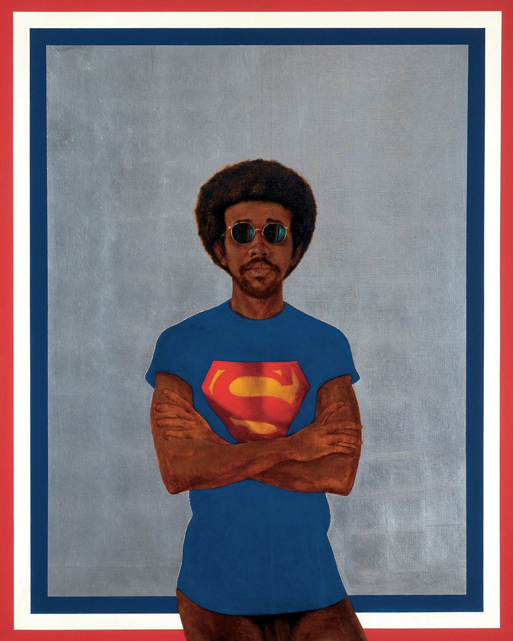 Barkley L. Hendrick's Icon for My Man Superman (Superman Never Saved Any Black People - Bobby Seale ) Image Credit:Jack Shainman Gallery, NY.