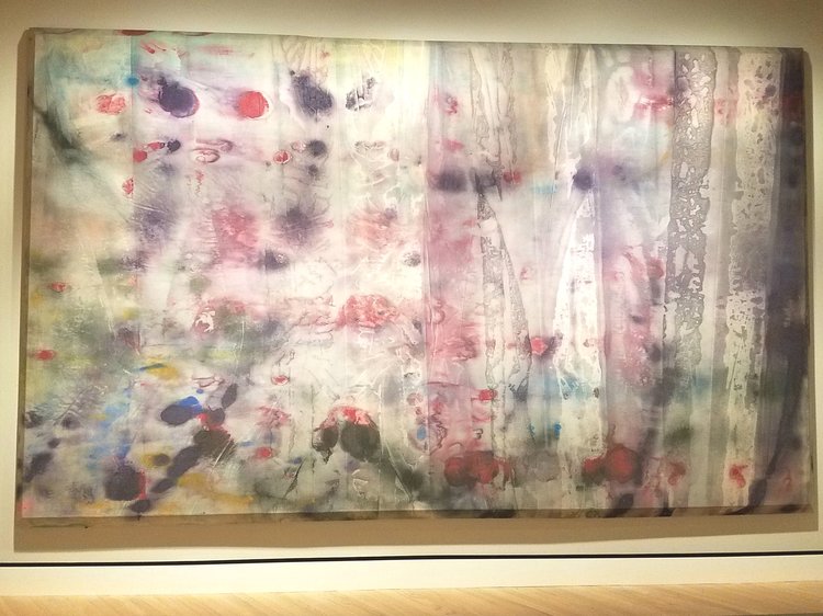 Sam Gilliam’s April 4, acrylic on canvas. Photo by Lisa Williamson.