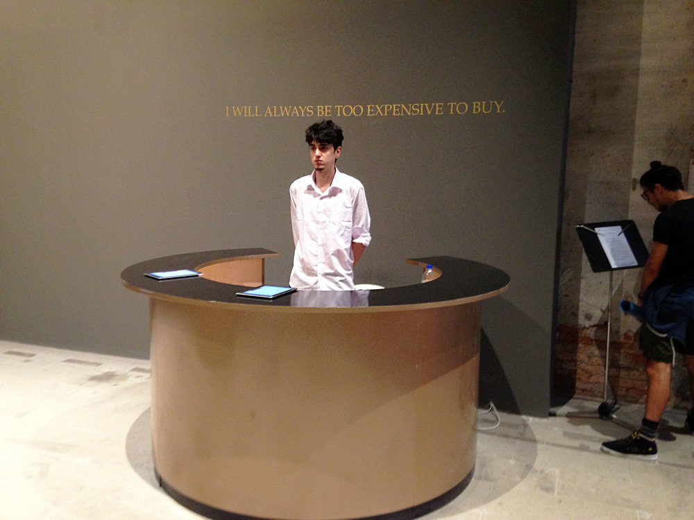 I Will Always Be Too Expensive to Buy, by Adrienne Piper