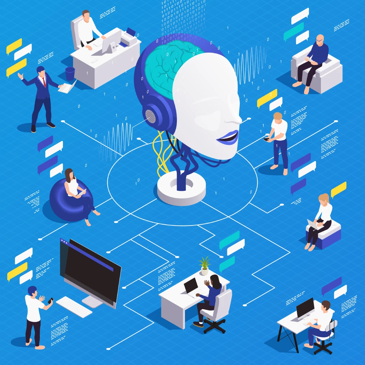 Workflow of call routing and AI follow-up