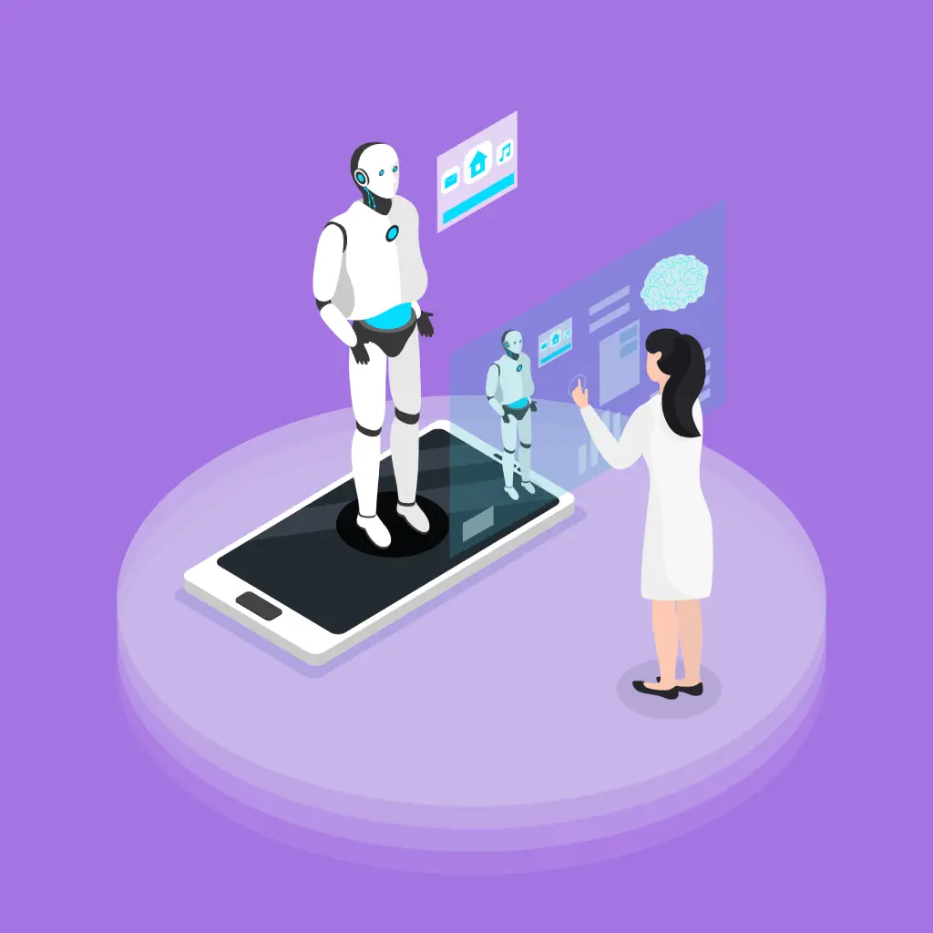 Visual flow of AI assistant booking an appointment
