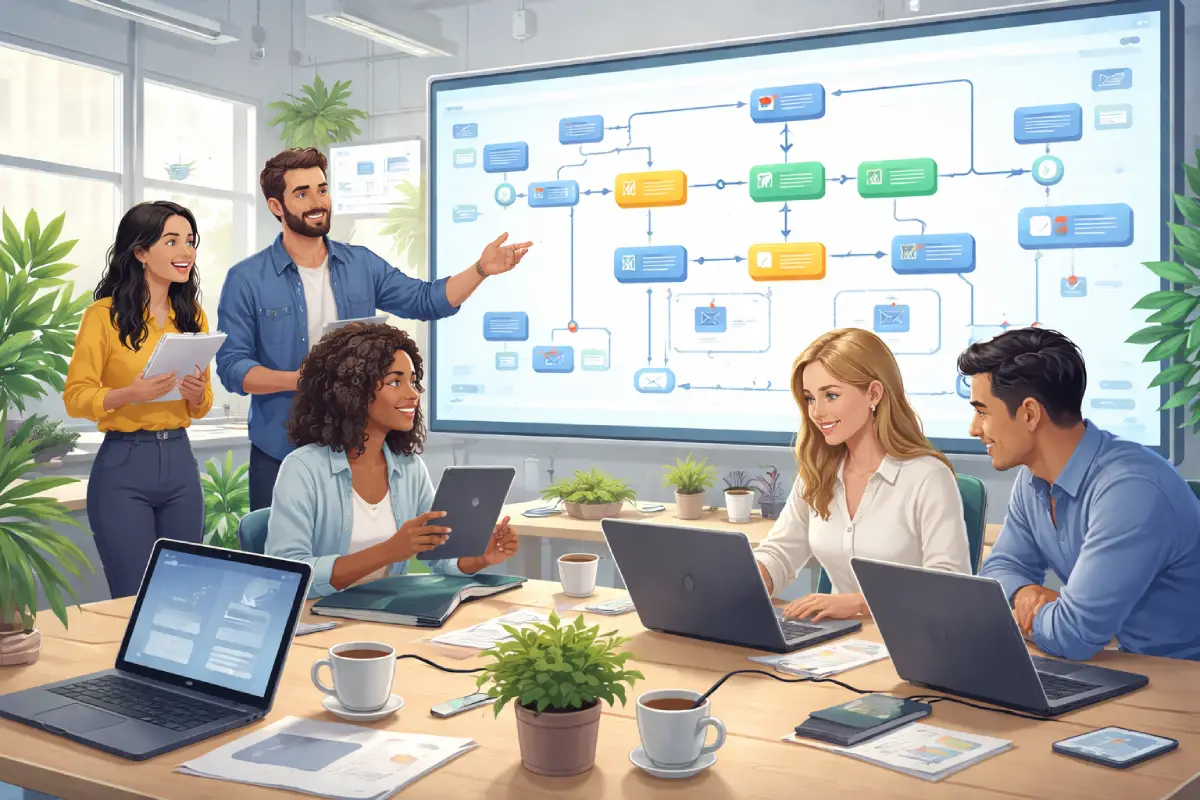 team working smoothly with automated workflows