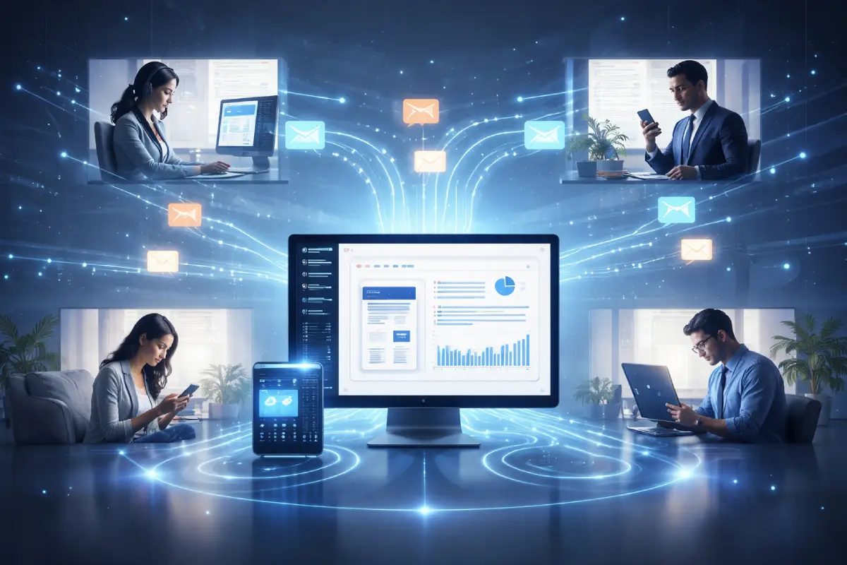  automated communication flow handled by system