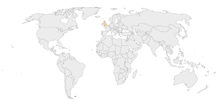 United Kingdom region highlighted map