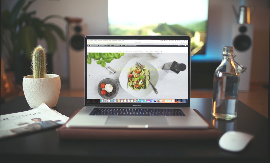 Laptop displaying restaurant email campaign design with food imagery — example of email campaign creative for restaurants