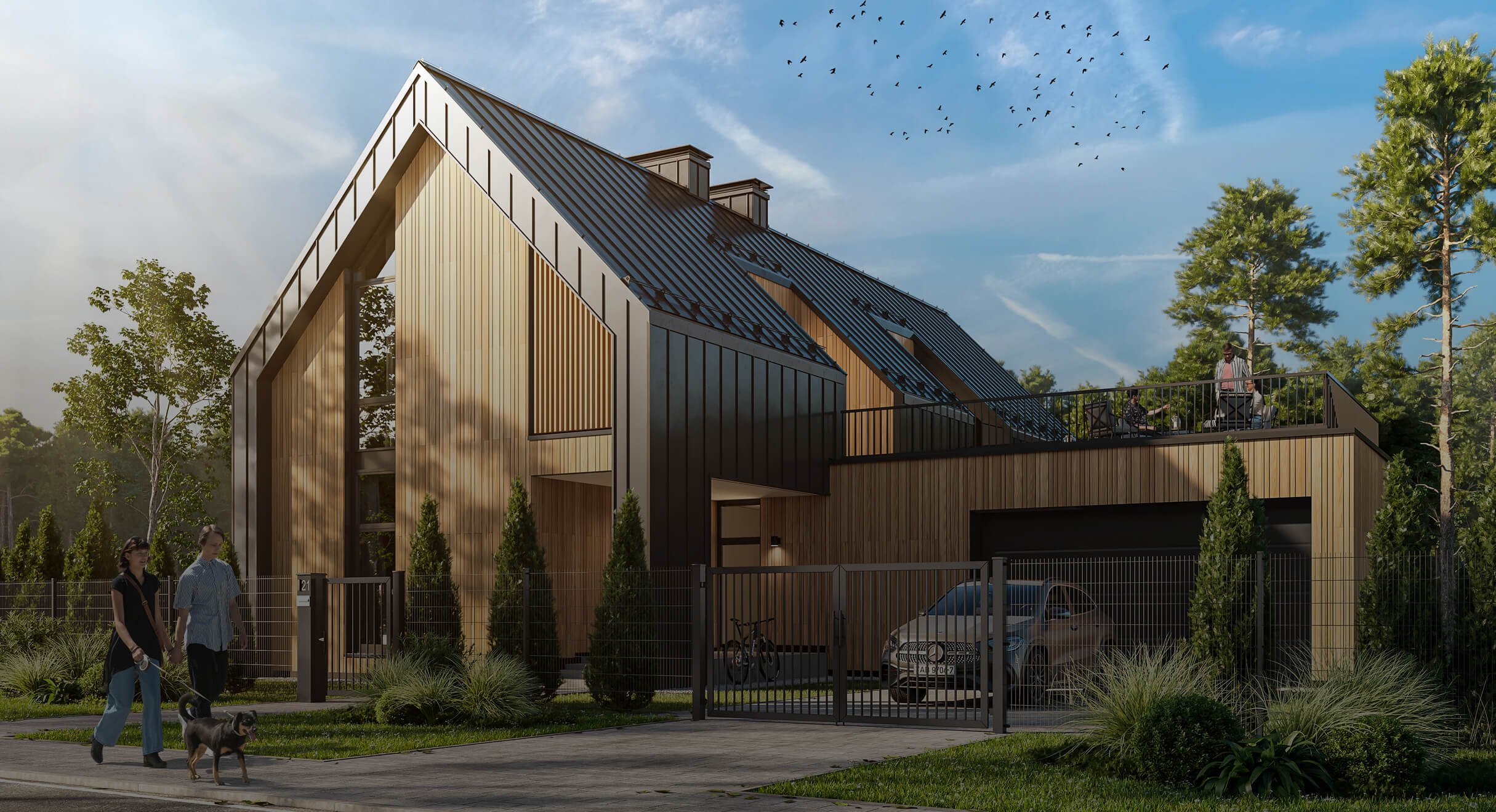 Exterior rendering for single family