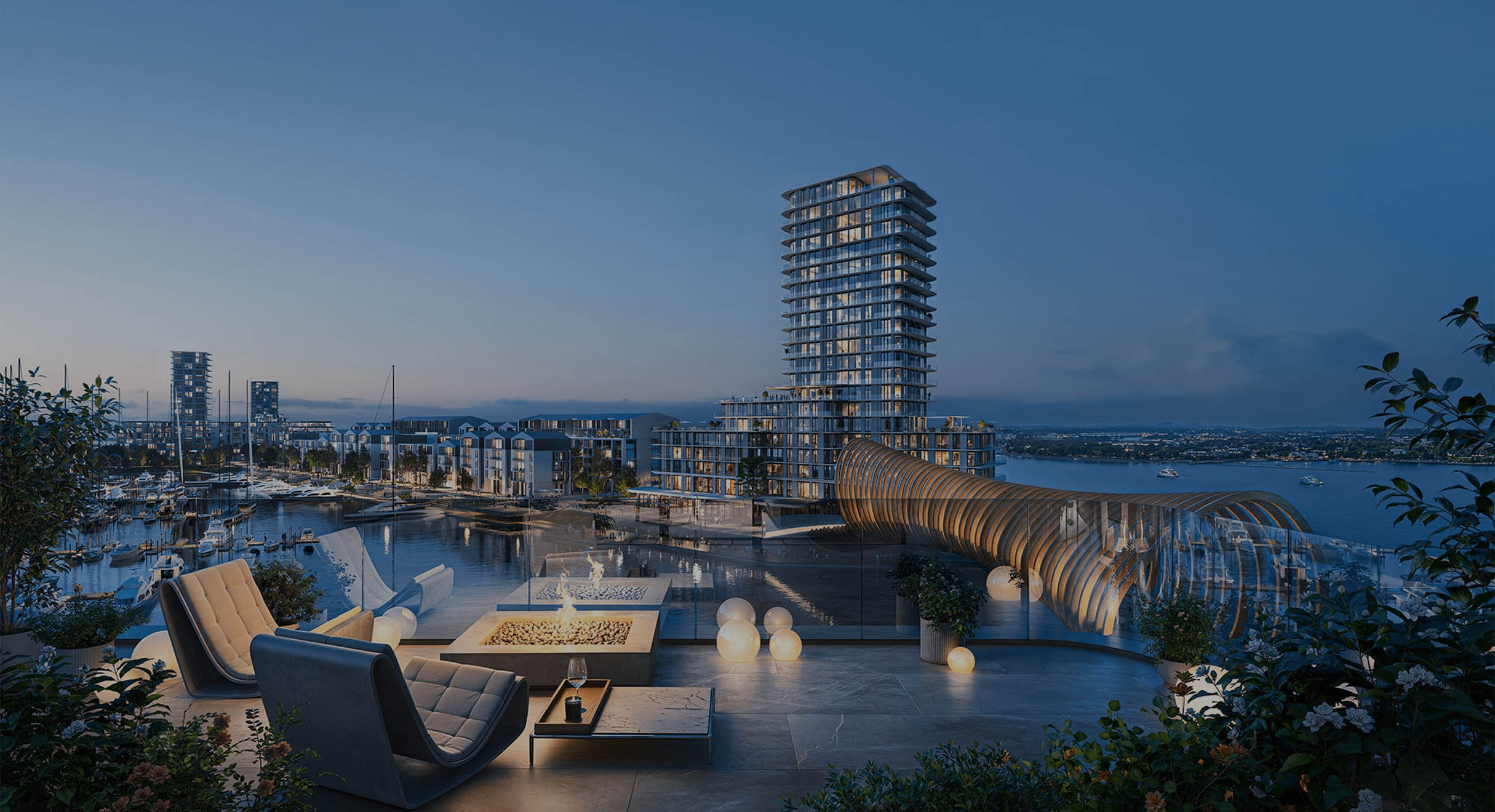 Architectural rendering for new residential development marketing