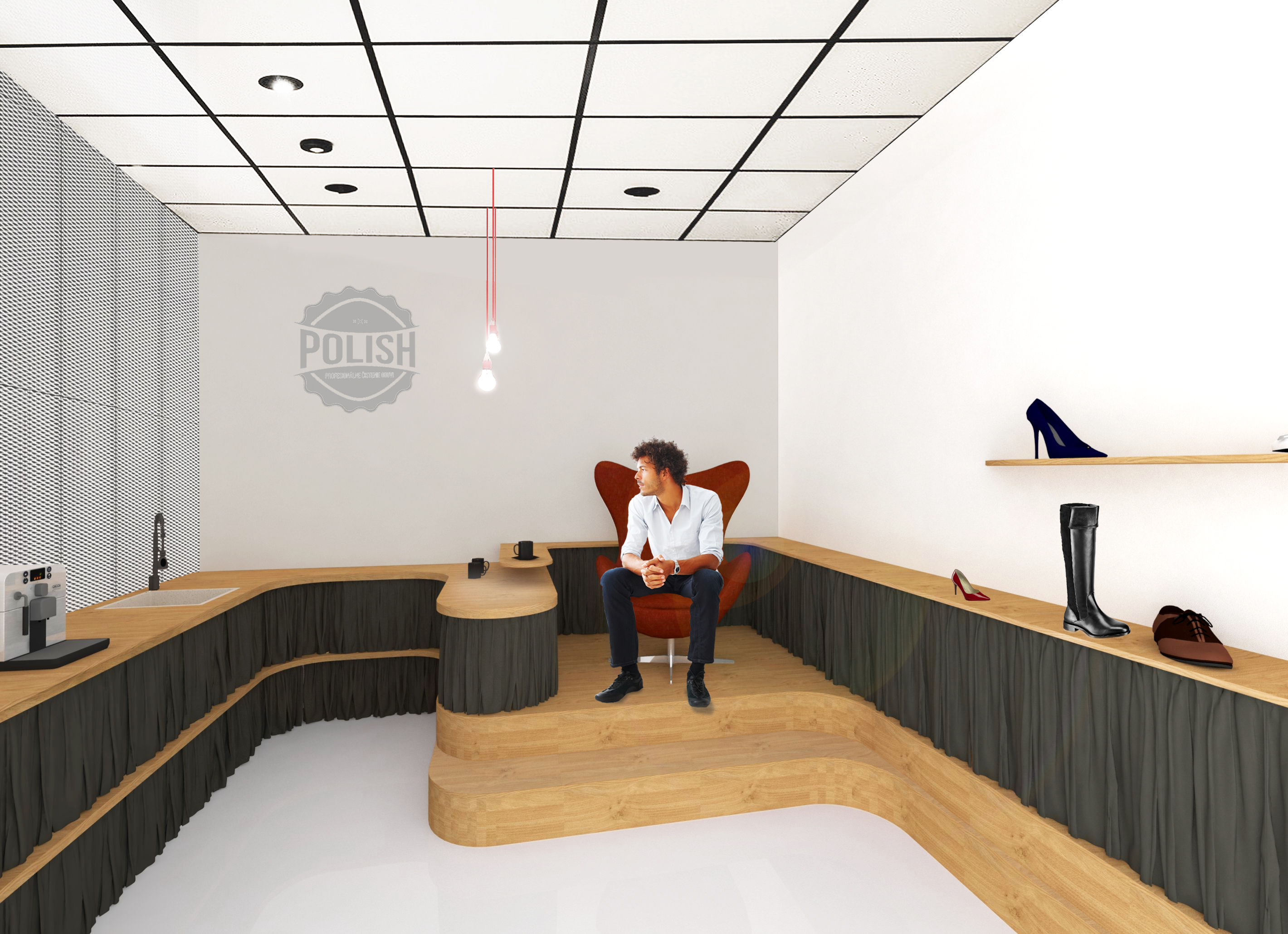 Design of a business operation in a shopping center