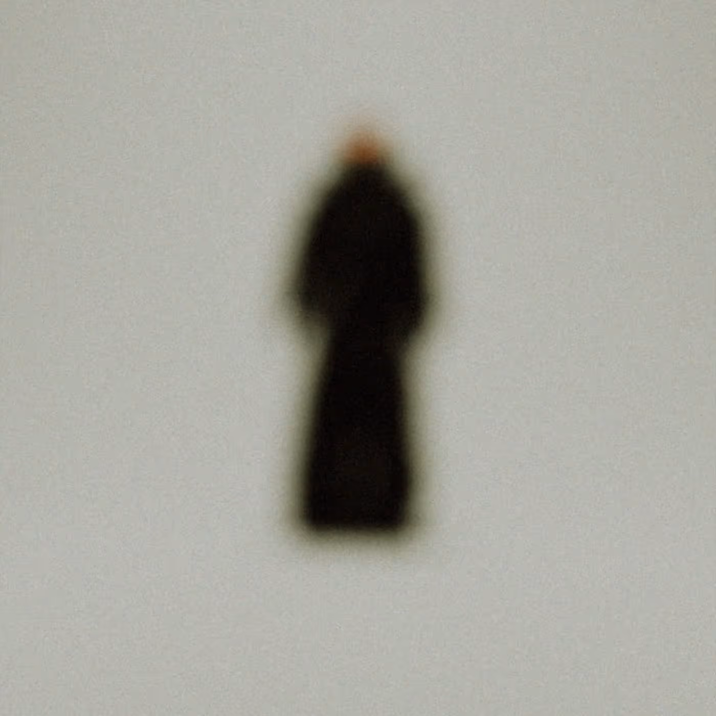 Dark silhouette on the beige background 
