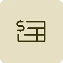 Icon of a credit card with a dollar sign, symbolizing payment or finance.