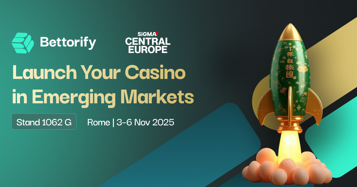 Banner Covering news "Meet Bettorify at SIGMA Central Europe in Nov 2025"