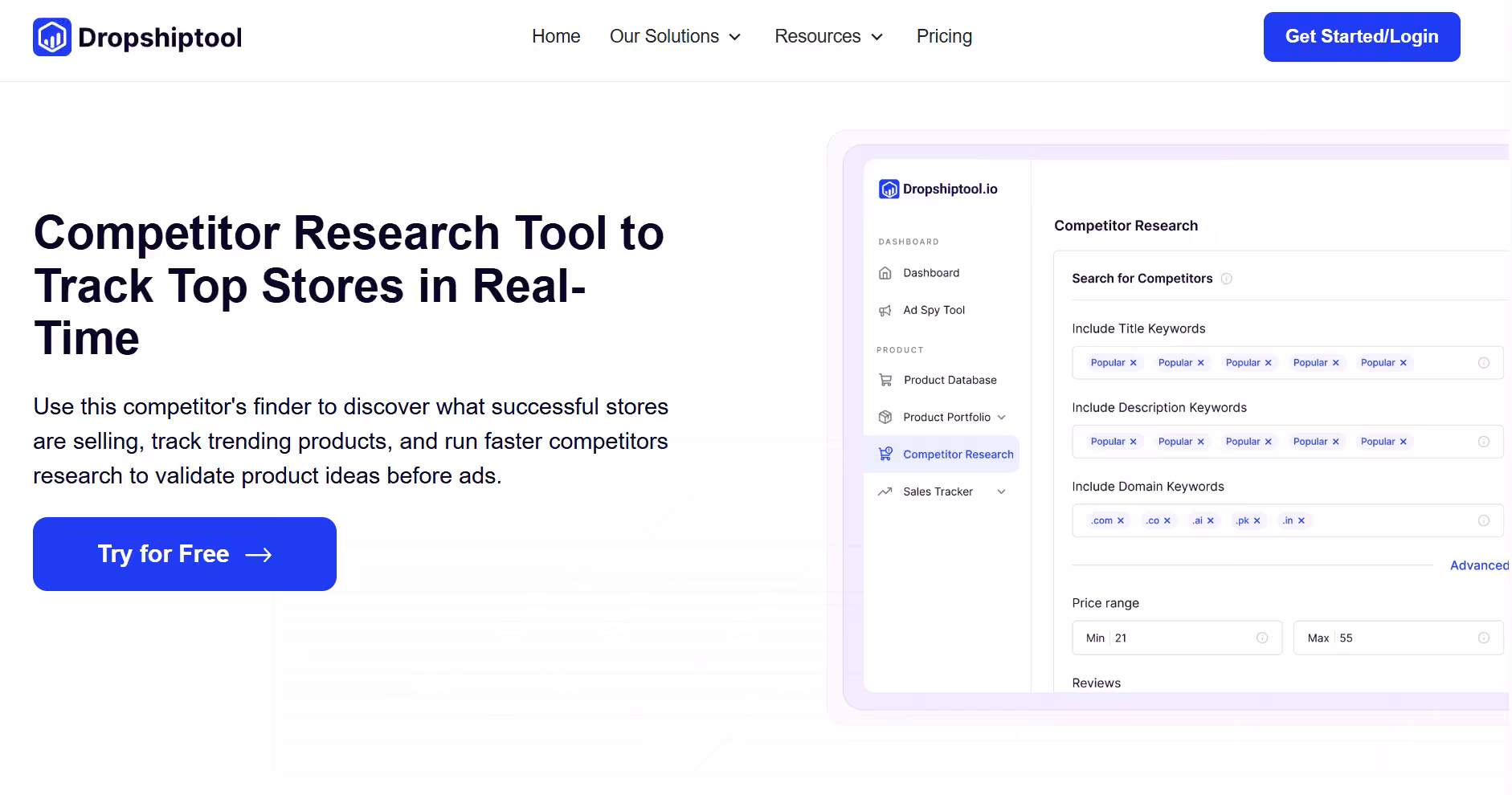 Competitor Research Tool