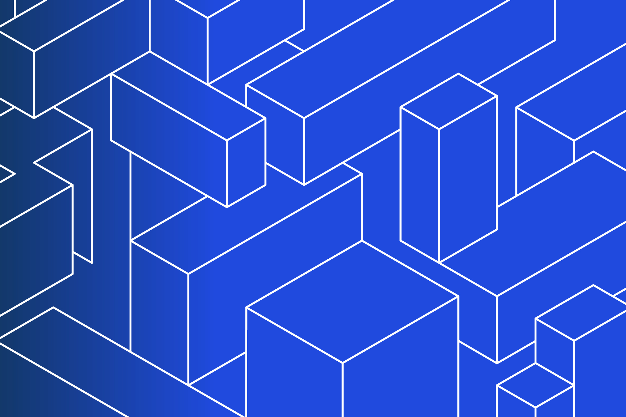 Cronos Europa Innovation Academy banner featuring an abstract pattern of blue geometric blocks outlined in white.