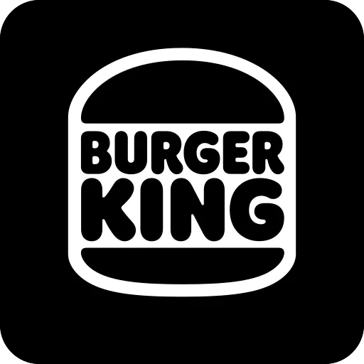 Burger King logo with stylized burger shape and bold text.