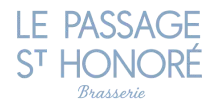 Logo with text 'LE PASSAGE ST HONORÉ PARIS 1ER' in a modern, sans-serif font.