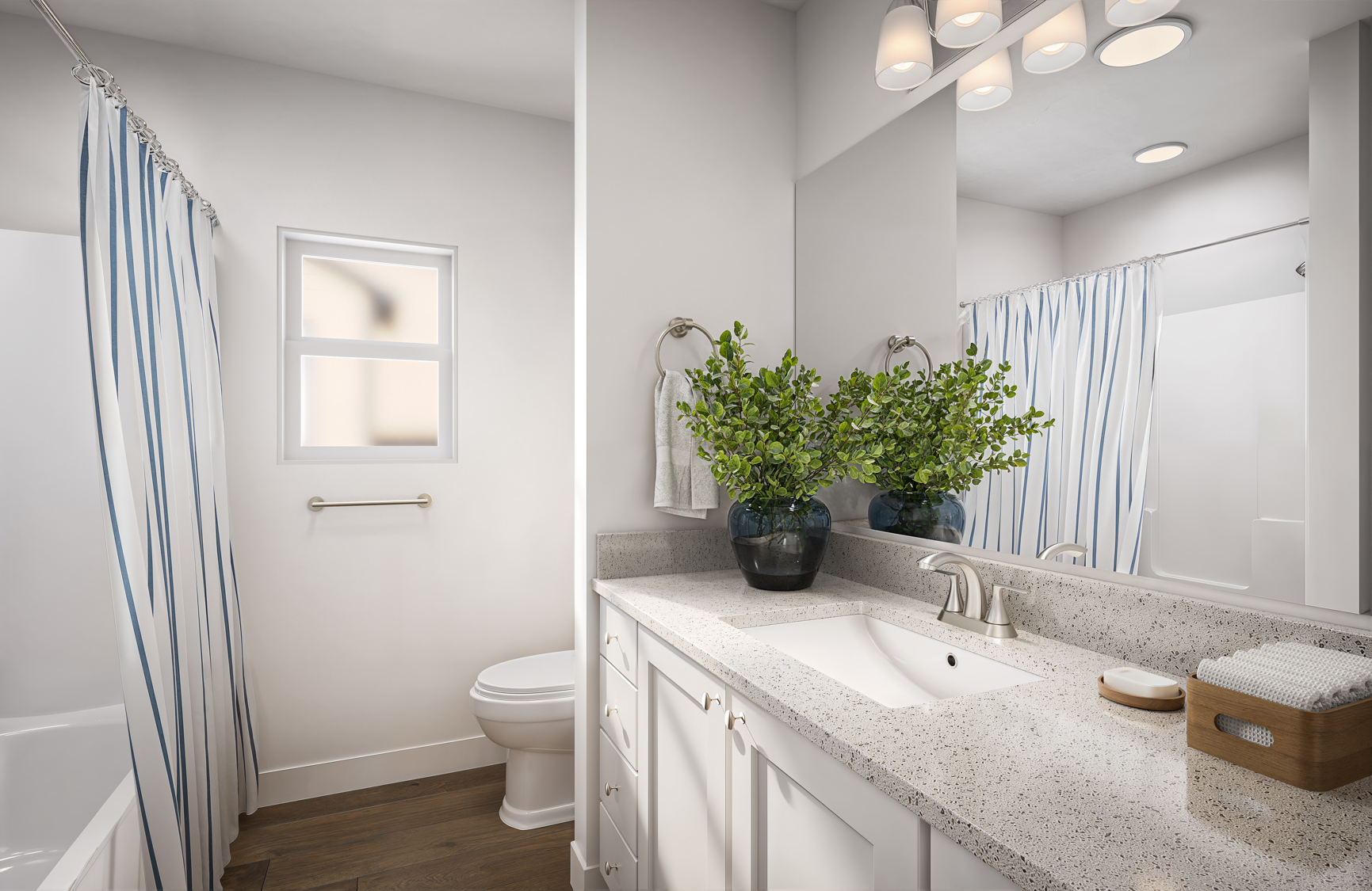 Meriwether Landing bathroom rendering with double vanity and natural light - Washington, USA