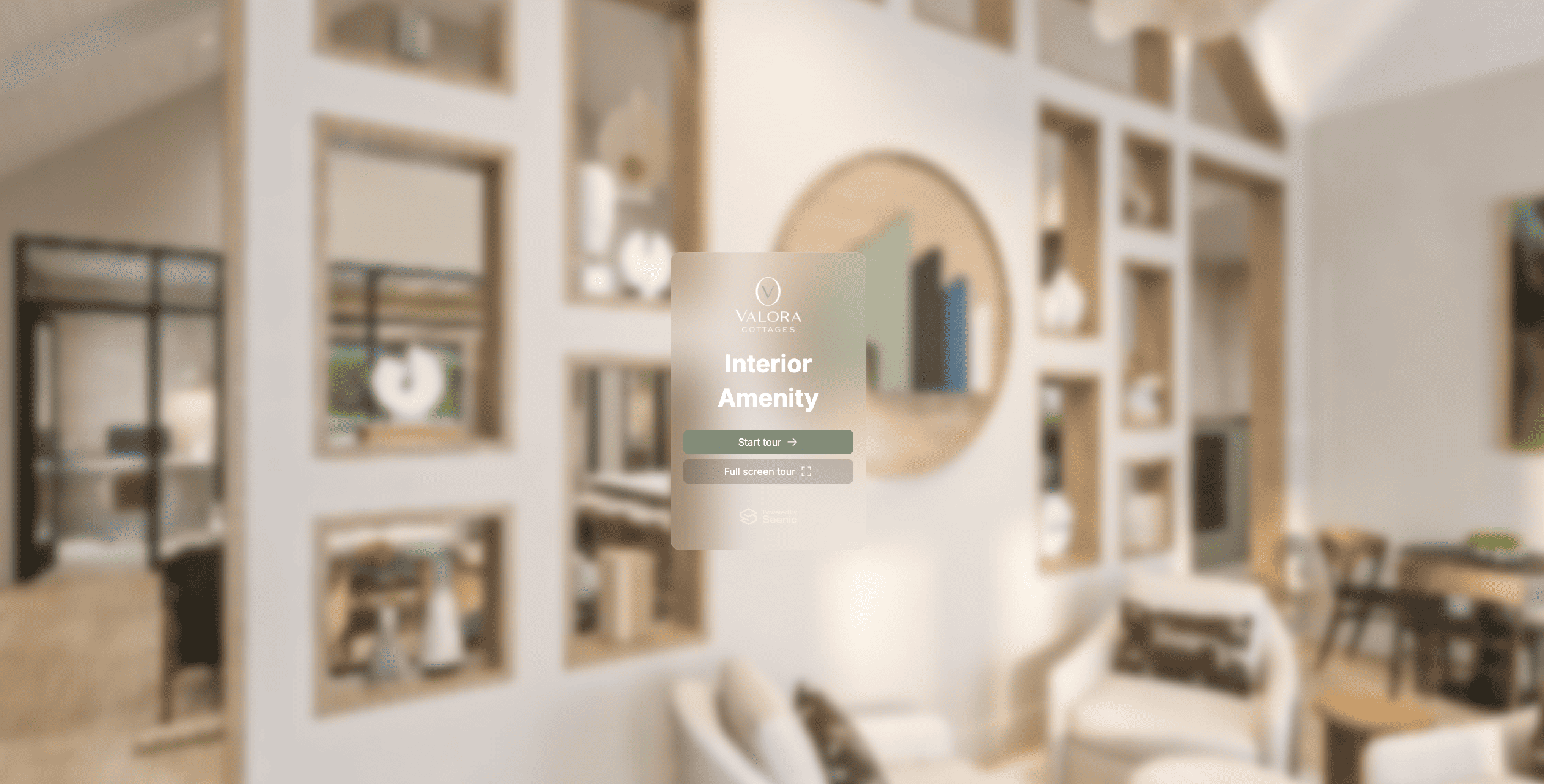 Valora Cottages interactive 3D tour preview of interior amenity space - Crestview, Florida