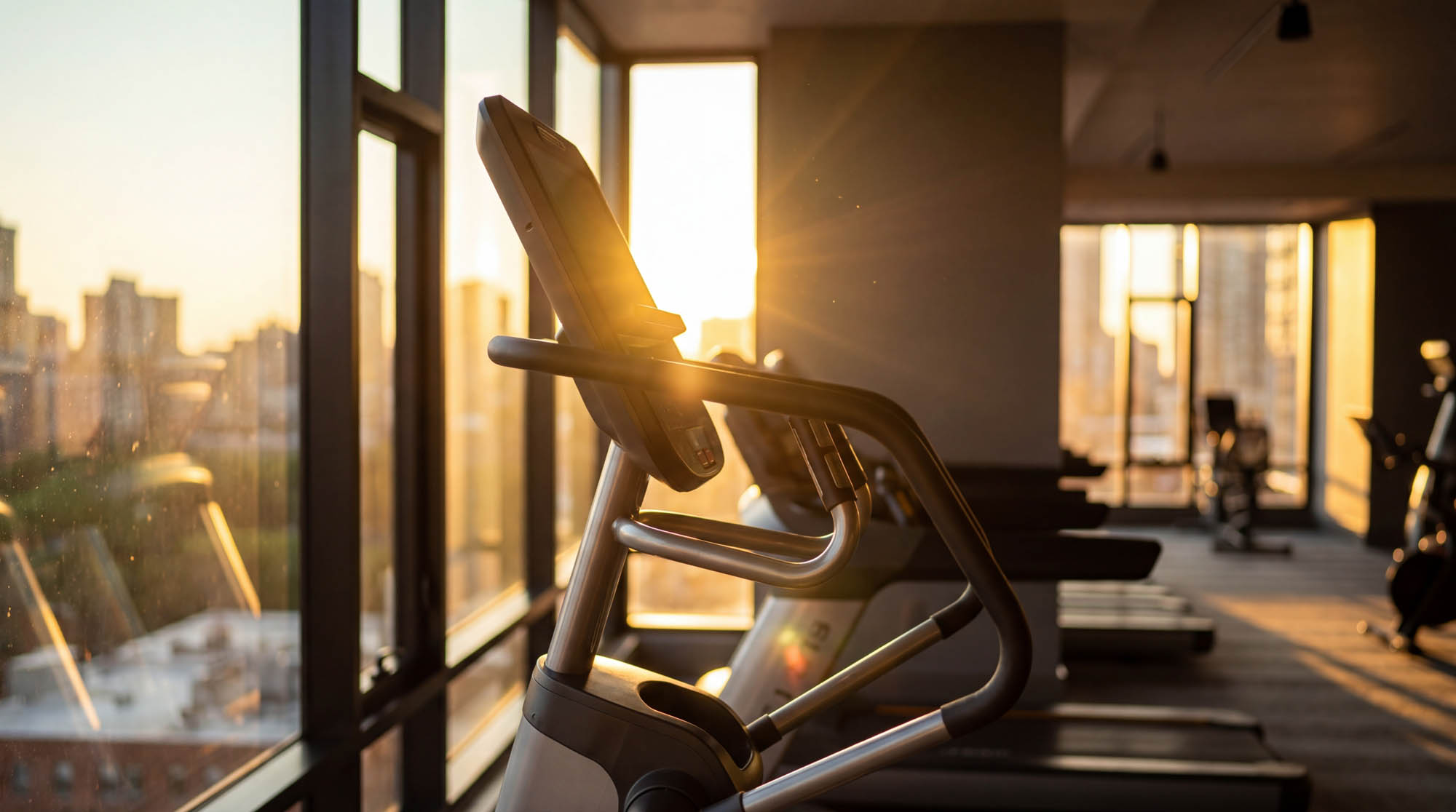 Lyra vibe shot of the fitness center at golden hour - Boston, Massachusetts