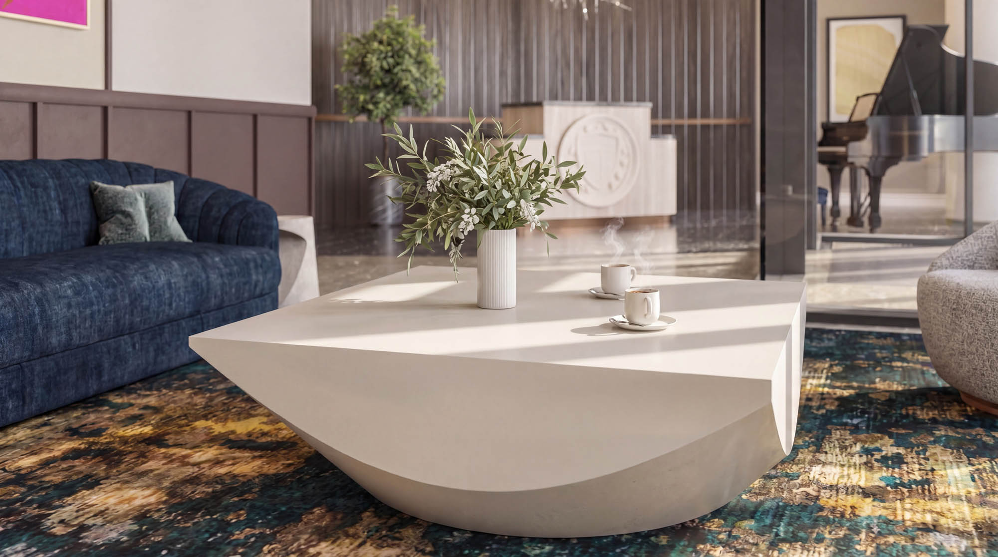 Lyra vibe shot of a lounge seating area with city views - Boston, Massachusetts