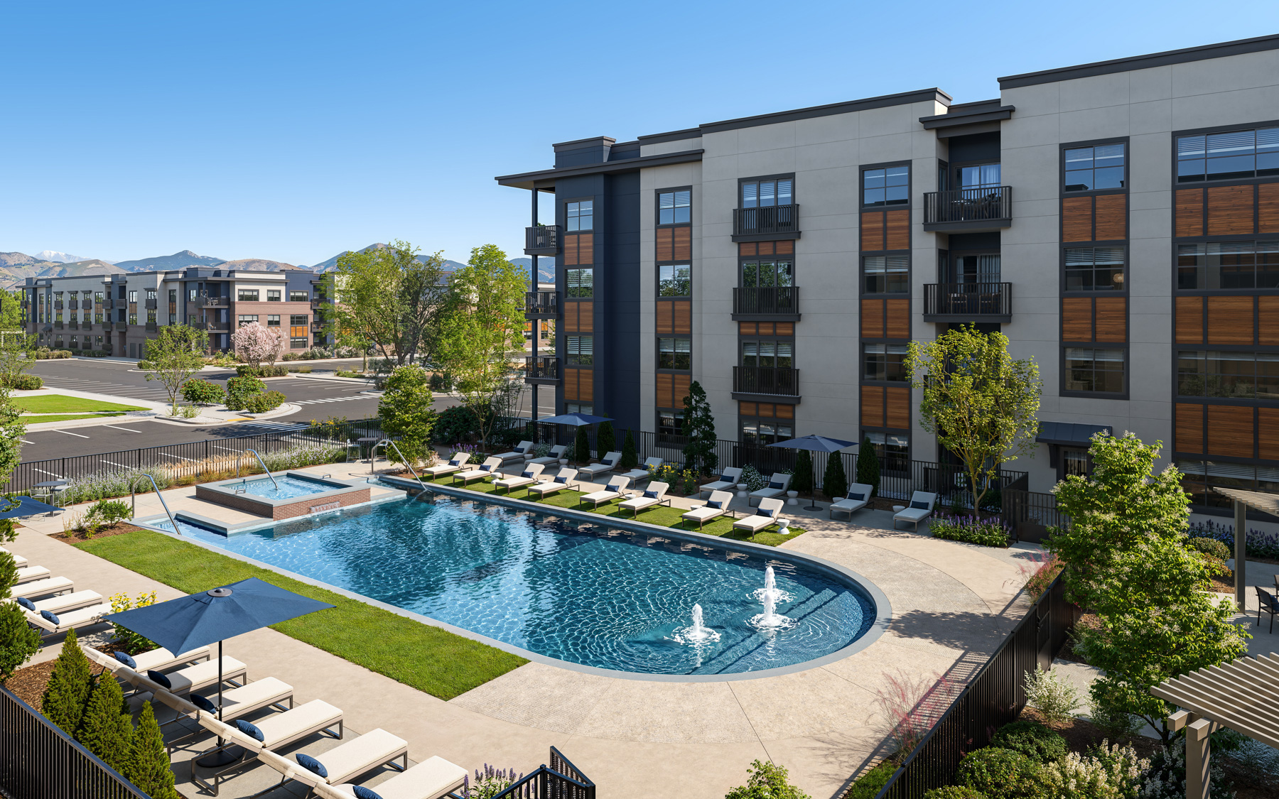 Halden aerial rendering of the pool deck - Littleton, Colorado