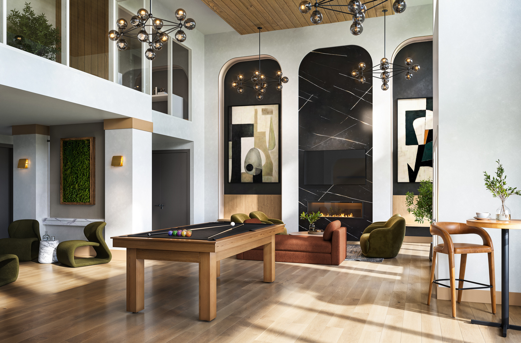 Halden interior rendering of the clubhouse view lounge - Littleton, Colorado