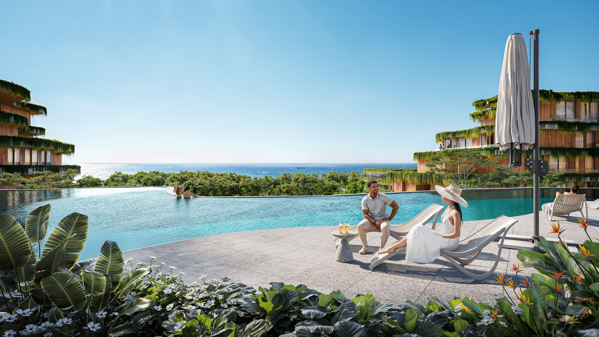 Infinity pool overlooking the ocean at Verde resort
