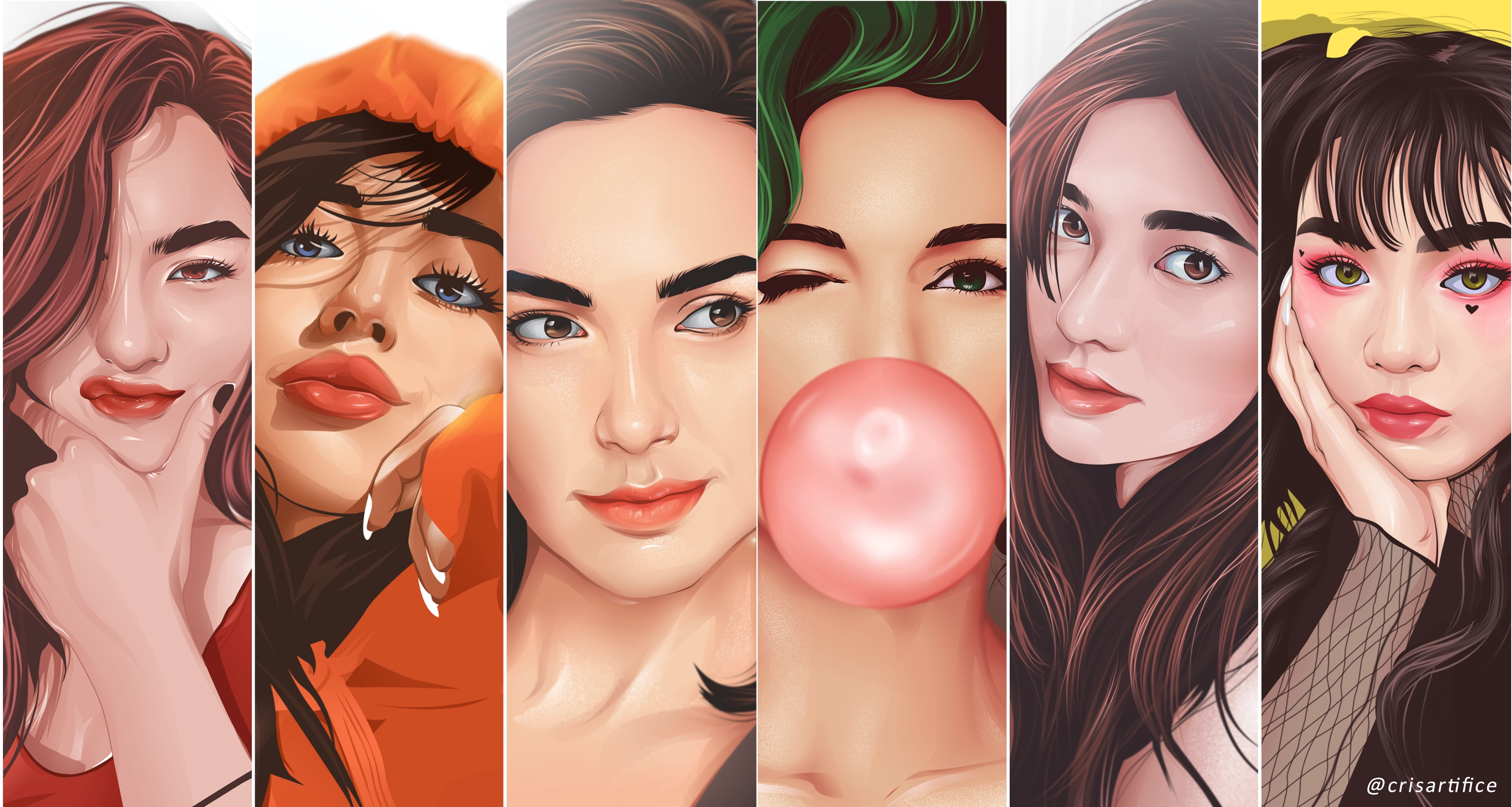 Collage of my Digital Portraits