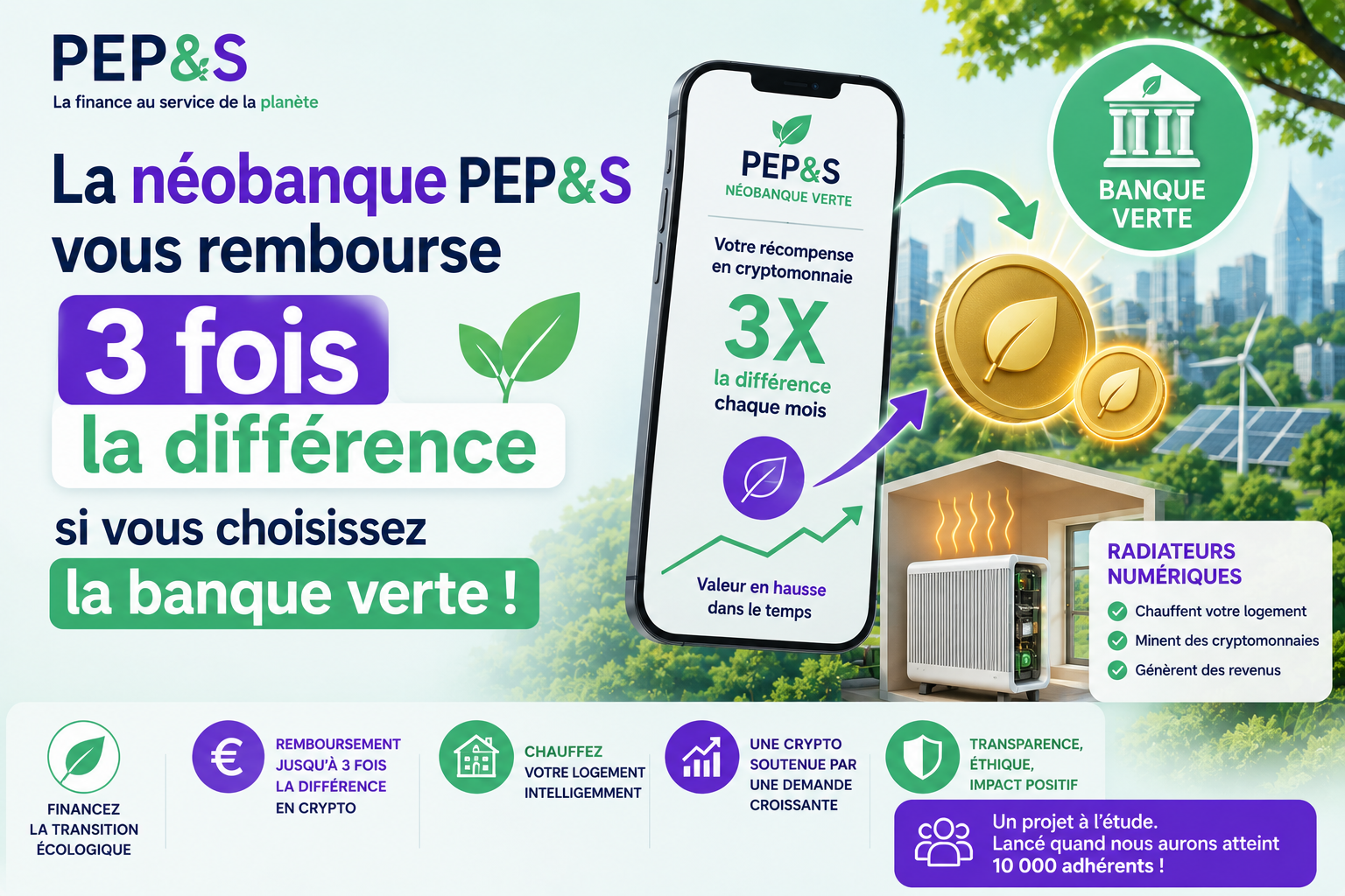La néobanque qui récompense les choix responsables : vers une banque qui rembourse vos mensualités… et produit de la cryptomonnaie