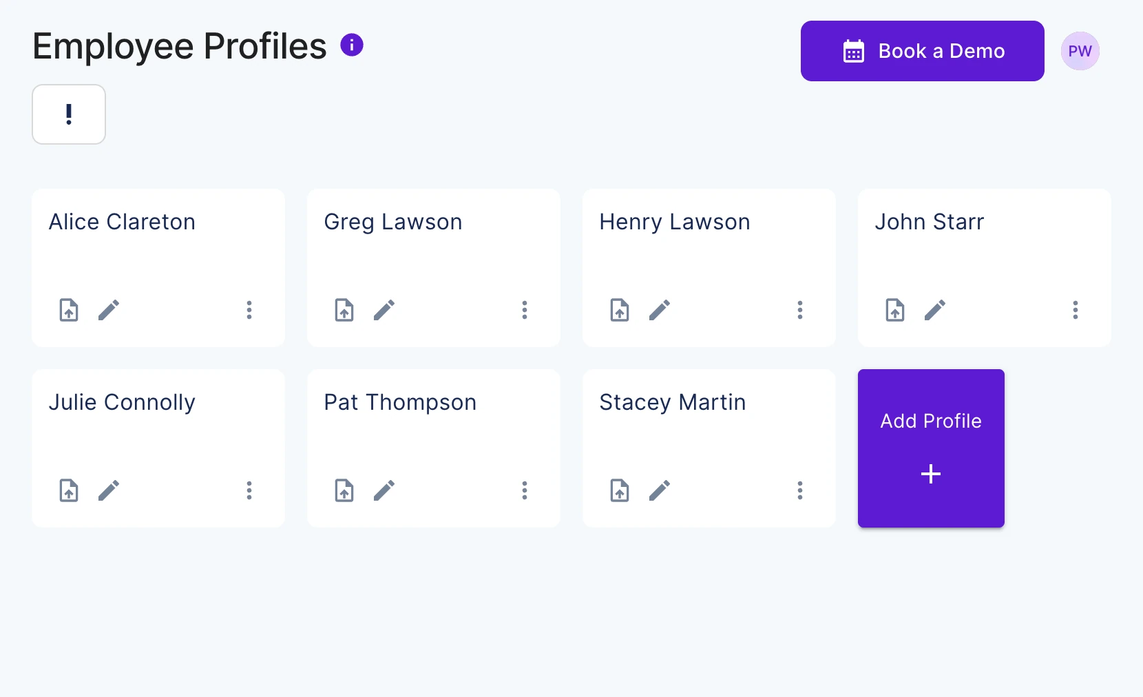 Business Kitz Employee Profiles listing each team member's profile
