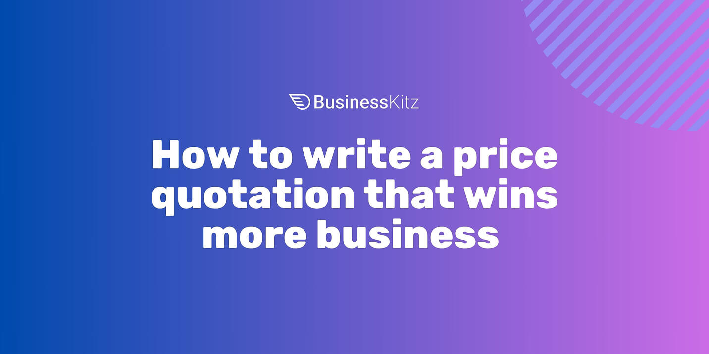 How to write a price quotation that wins more business artwork