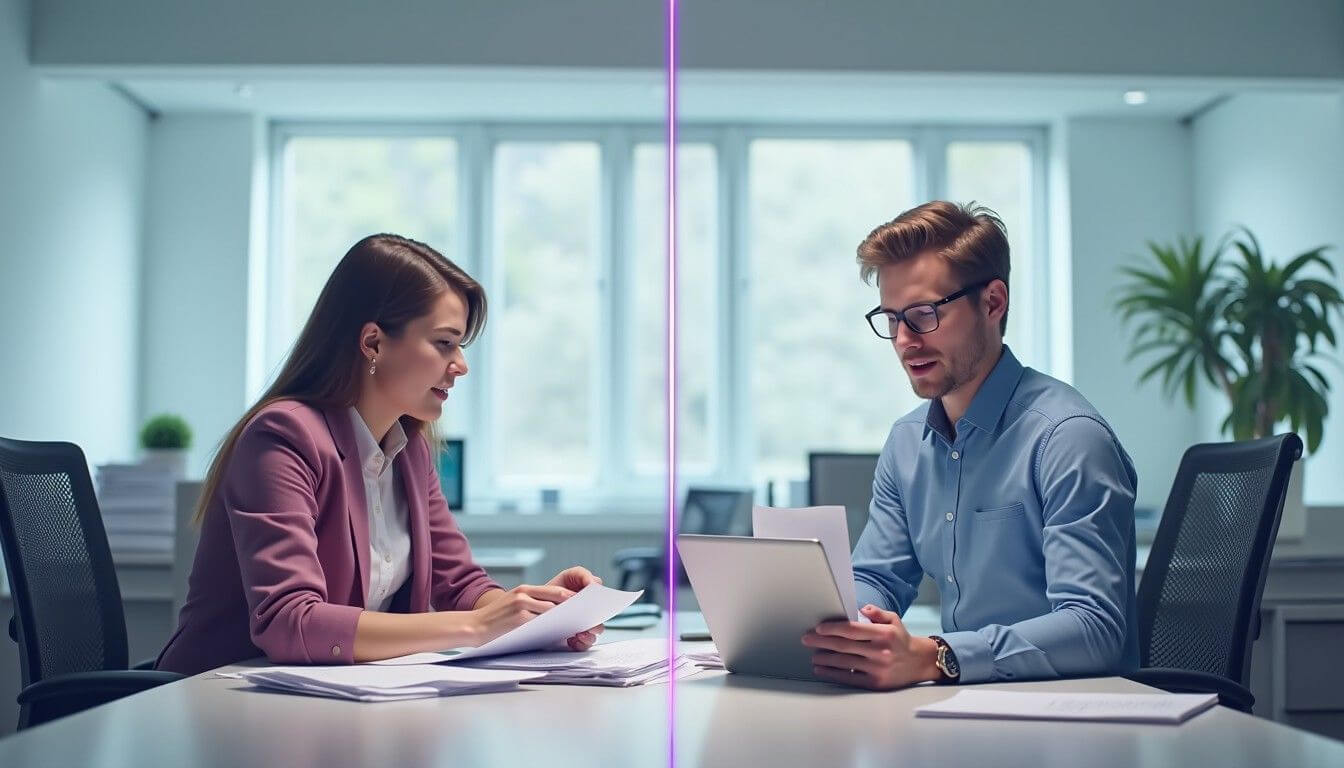 Comparison of traditional paper job descriptions versus digital document management