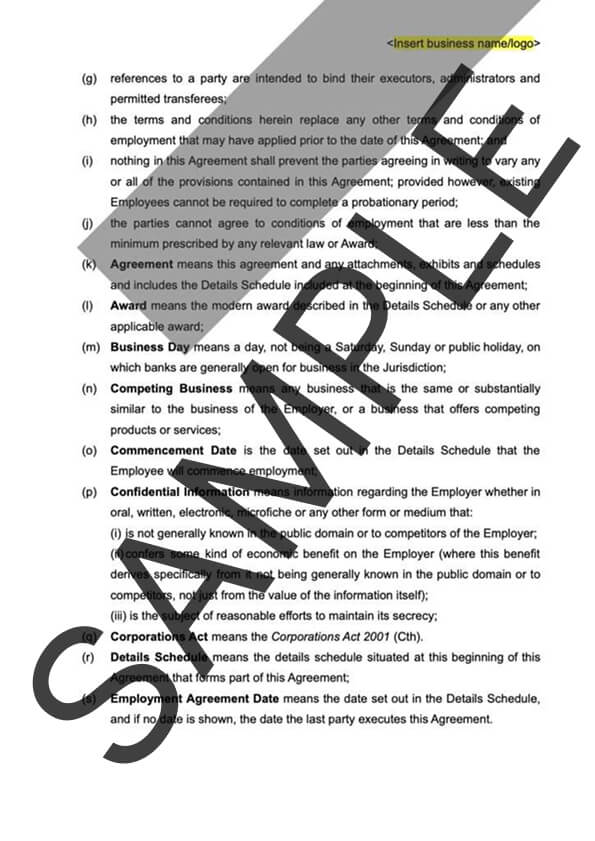 Full-time Employment Contract Template