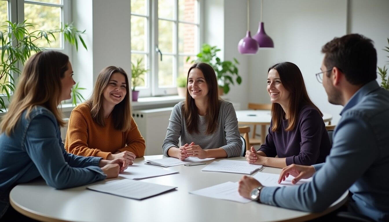 Mediation meeting between co-founders resolving business disputes