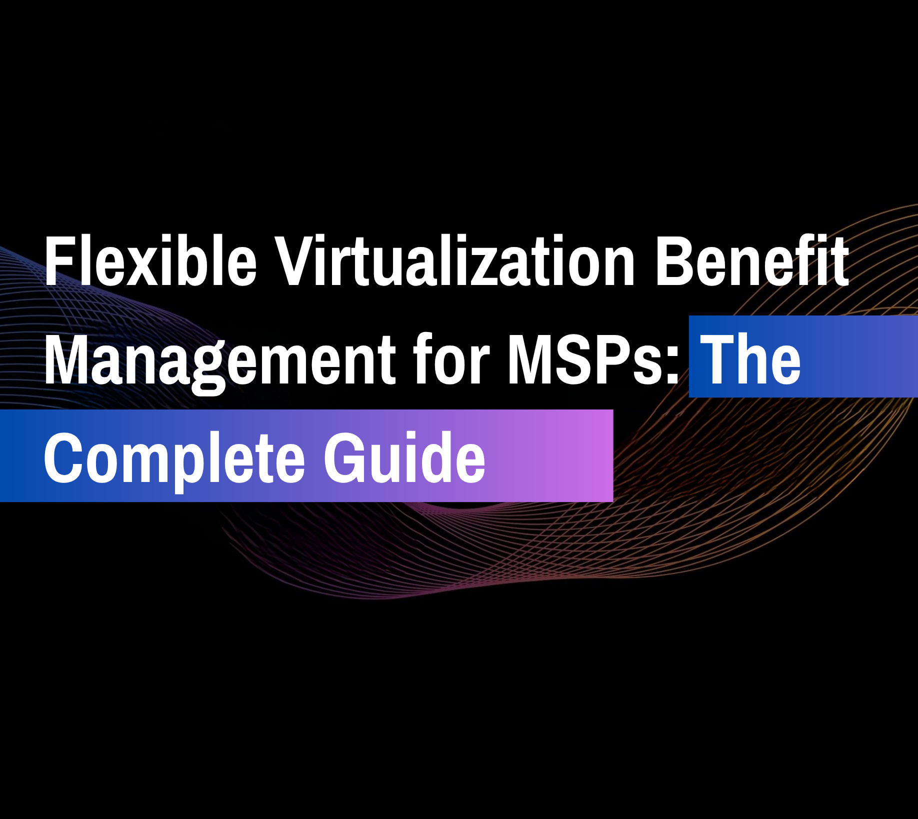 Image illustration for flexible virtualization benefit managementfor MSPs
