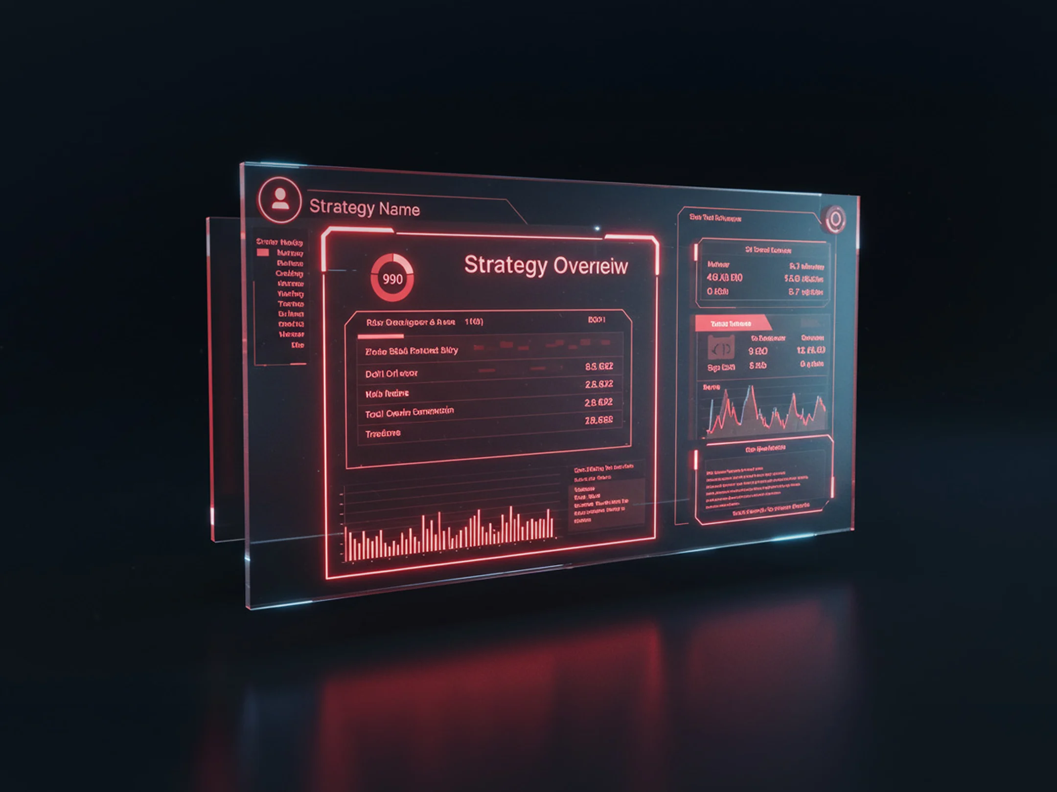 Tableau de bord numérique montrant un aperçu de stratégie sur la plateforme Deriv cTrader, utilisé pour gérer le copy trading en tant que fournisseur de stratégie.