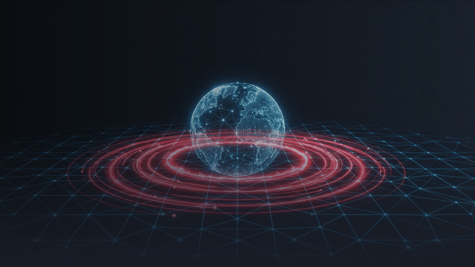 Digital globe visualising interconnected networks and decentralised finance shaping global digital markets.