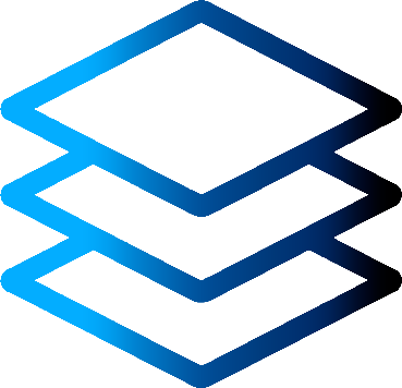 Stacked layers icon representing technology infrastructure or system layers