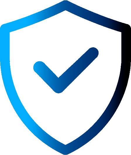 Shield with checkmark representing security and verified access