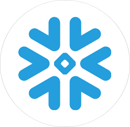 Blue Snowflake icon with six symmetrical arms on a gray background.
